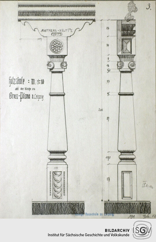 Holzsäule in Großpösna