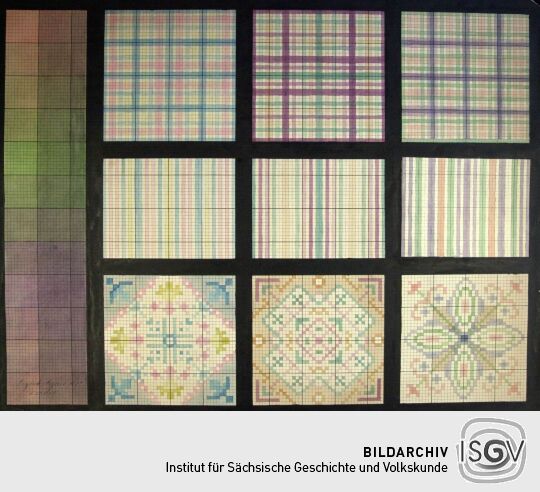Musterzeichnung für textile Gestaltung von Margarete Meyrich