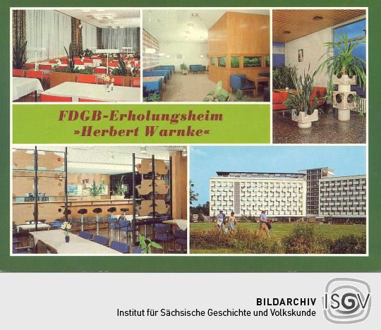 Postkarte: FDGB- Erholungsheim in Klink