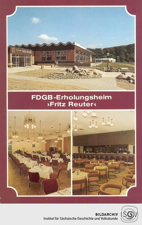 Postkarte: FDGB- Erholungsheim in Schwerin- Zippendorf