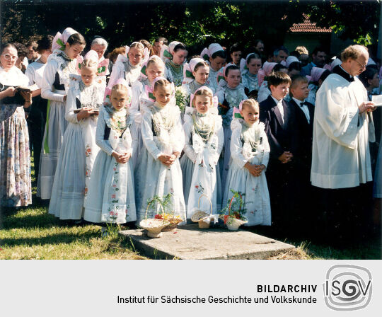 Fronleichnamsprozession in Radibor