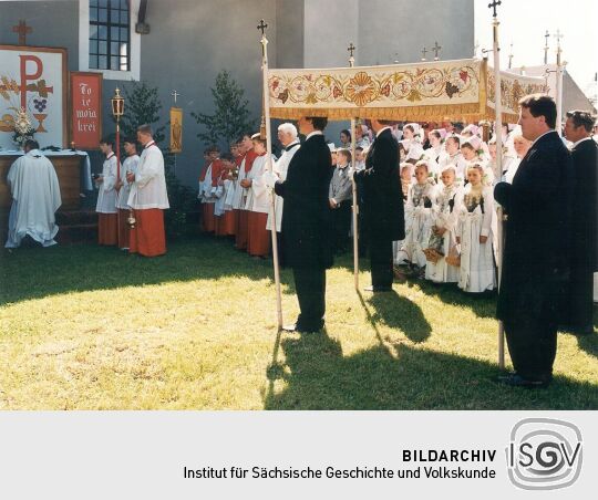 Fronleichnamsprozession in Radibor