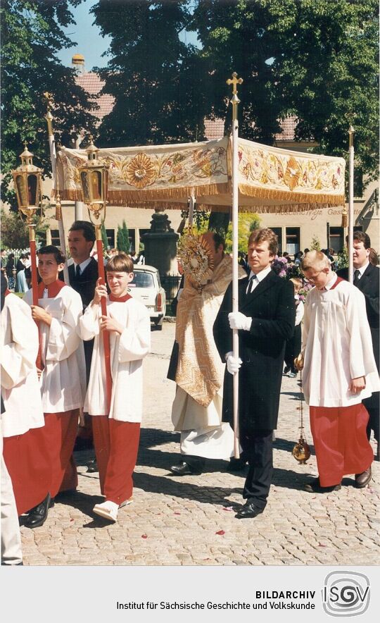 Fronleichnamsprozession in Radibor