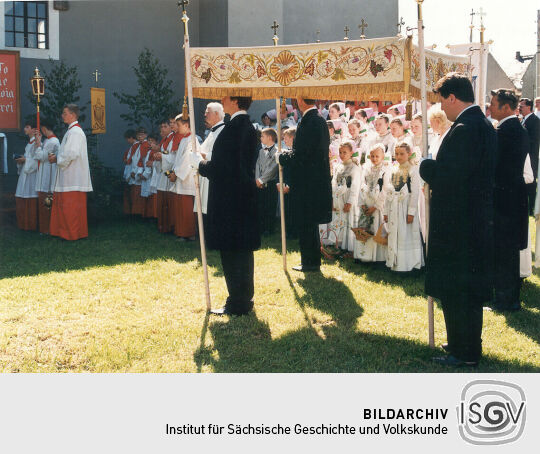 Fronleichnamsprozession in Radibor