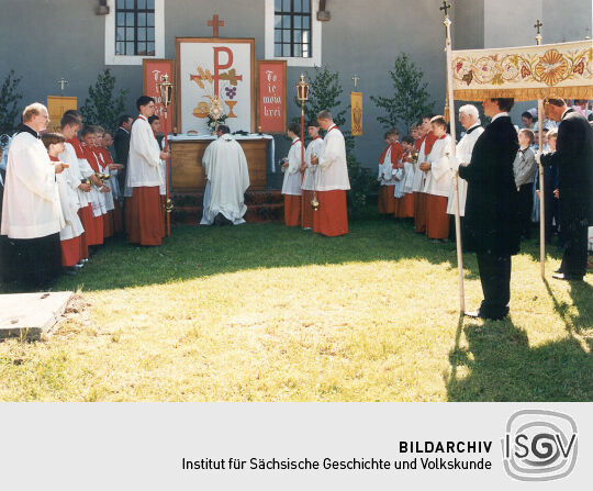 Fronleichnamsprozession in Radibor