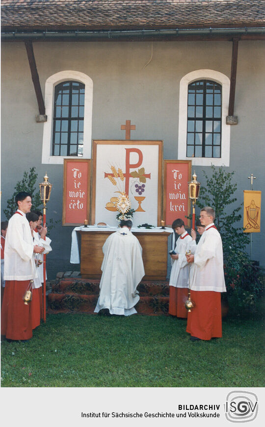Fronleichnamsprozession in Radibor