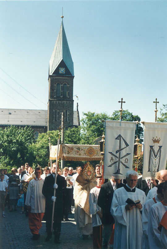 Fronleichnamsprozession in Radibor