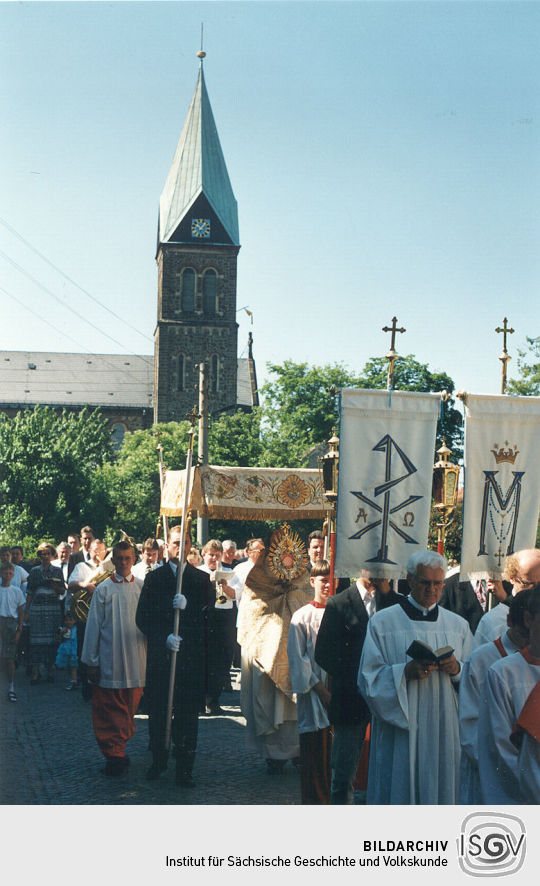 Fronleichnamsprozession in Radibor