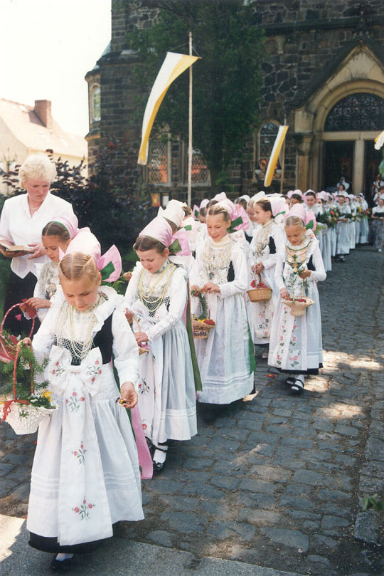 Fronleichnamsprozession in Radibor