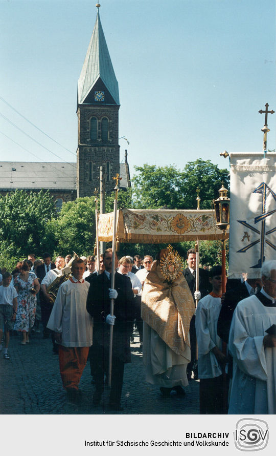 Fronleichnamsprozession in Radibor