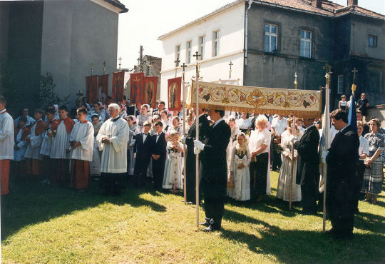 Fronleichnamsprozession in Radibor