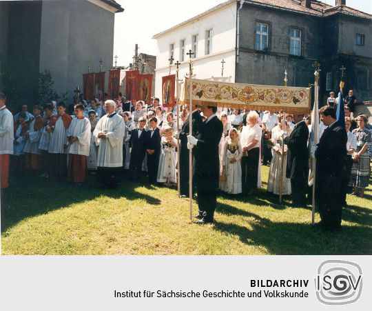 Fronleichnamsprozession in Radibor