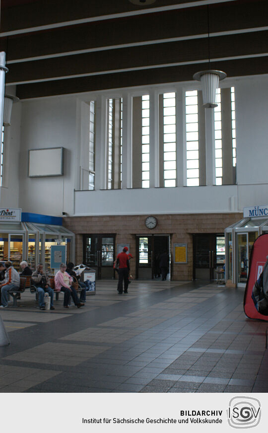 Innenansicht des Hauptbahnhofs in Zwickau
