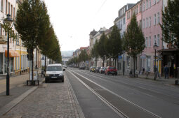 Bild: Ansicht der Bahnhofstraße in Zwickau
