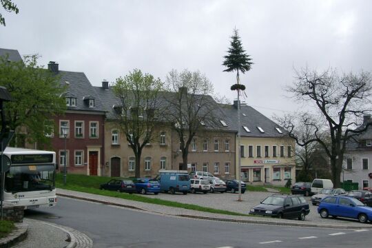 Der Markt von Jöhstadt im Erzgebirge