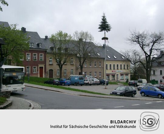 Der Markt von Jöhstadt im Erzgebirge