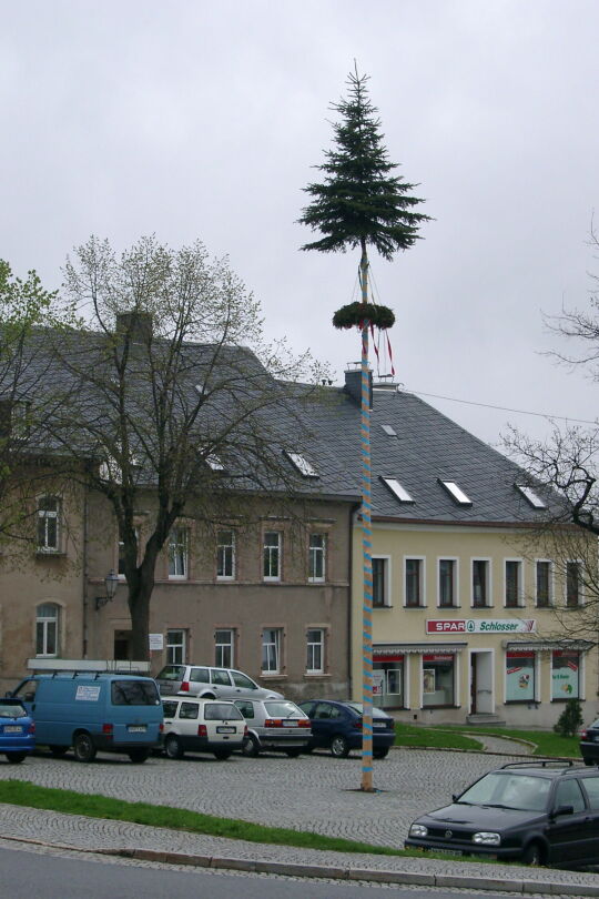 Der Markt von Jöhstadt im Erzgebirge