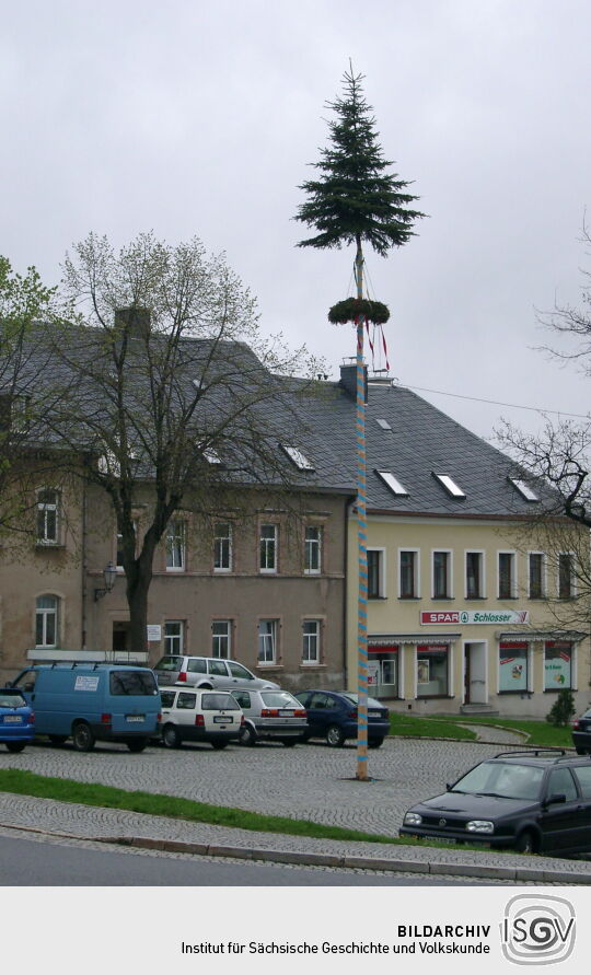 Der Markt von Jöhstadt im Erzgebirge