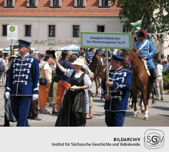Festumzug zur 800-Jahr-Feier von Wermsdorf