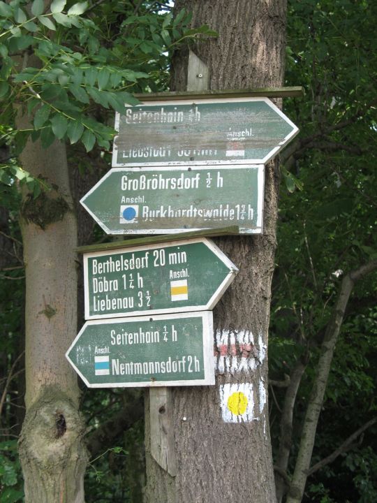 Wegweiser in Barthelsdorf