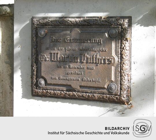 Gedenktafel in Schmannewitz