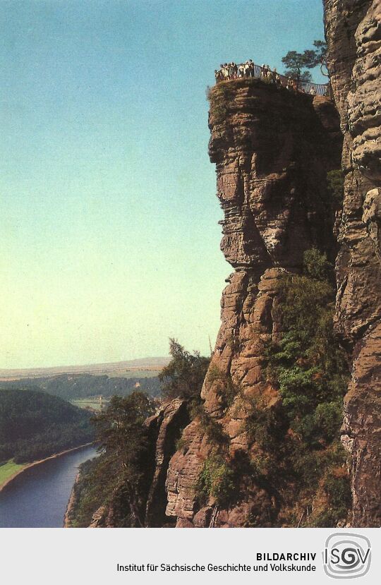 Postkarte Basteiaussicht
