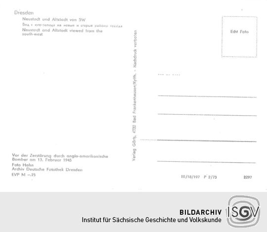 Postkarte: Altstadt und Neustadt