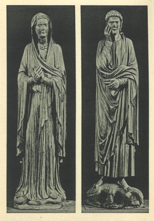 Postkarte Trauernde Maria und Johannes