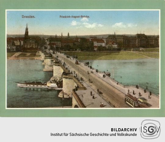 Postkarte Friedrich-August Brücke