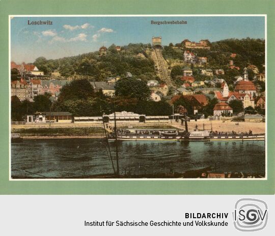 Postkarte Bergschwebebahn Loschwitz