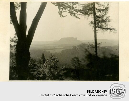 Bildpostkarte "Blick auf den Lilienstein"