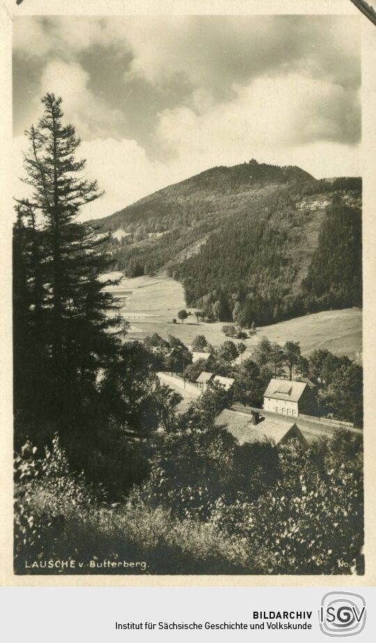 Bildpostkarte "Blick vom Butterberg auf die Lausche"