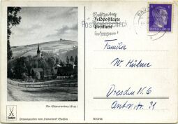 Bild: Feldpostkarte "Ein Gruß vom Heimatwerk Sachsen"