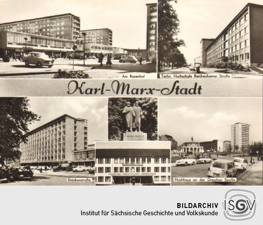 Postkarte: Karl-Marx-Stadt