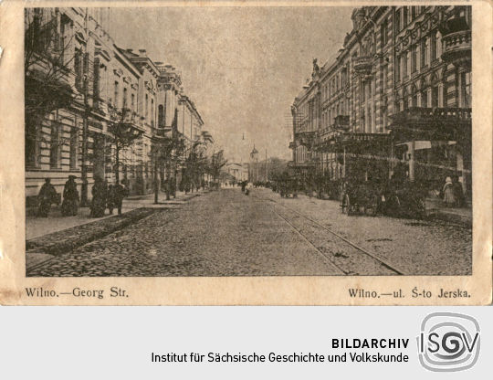 Postkarte: "Wilno. - Georg Str. Wilno. - ul. S.to Jerska."