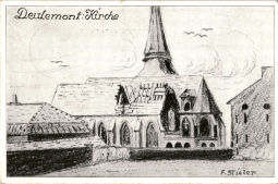 Postkarte: "Deulemont: Kirche"