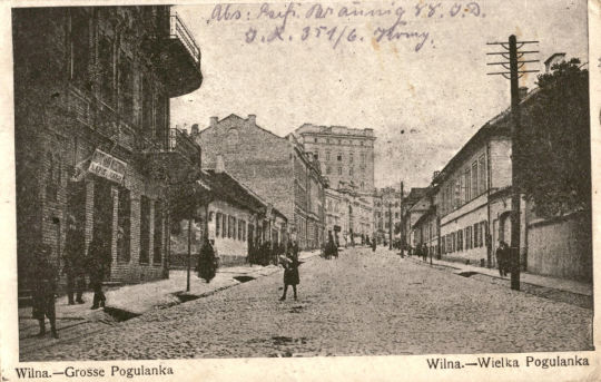 Postkarte: "Wilna. - Grosse Pogulanka/ Wilna. - Wielka Pogulanka"