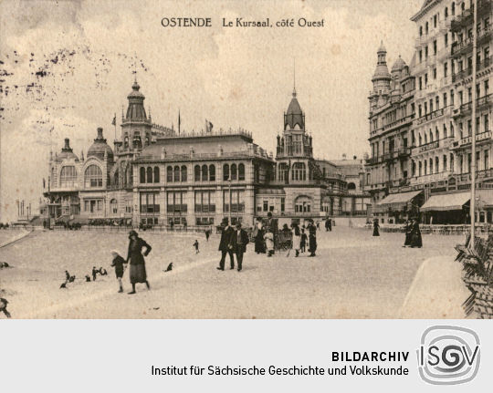 Postkarte: "Ostende Le Kursaal, côté Ouest"