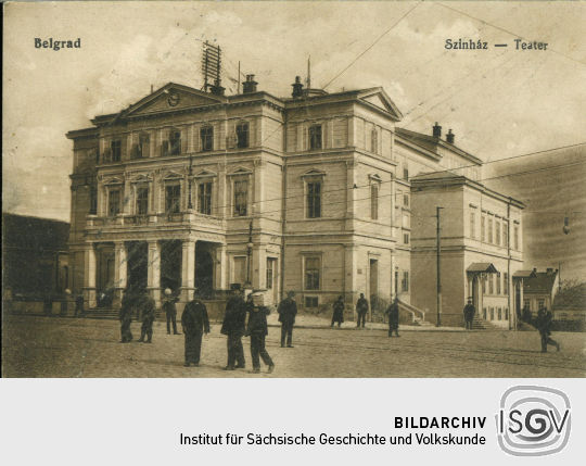 Postkarte: "Belgrad Szináz - Theater"