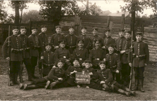 Postkarte: "5. Korporalschaft Kriegsjahr 1914-15."