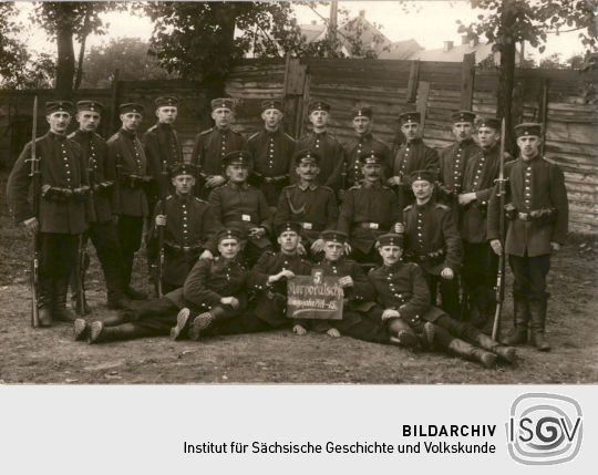 Postkarte: "5. Korporalschaft Kriegsjahr 1914-15."