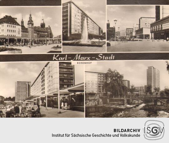 Postkarte: Karl-Marx-Stadt