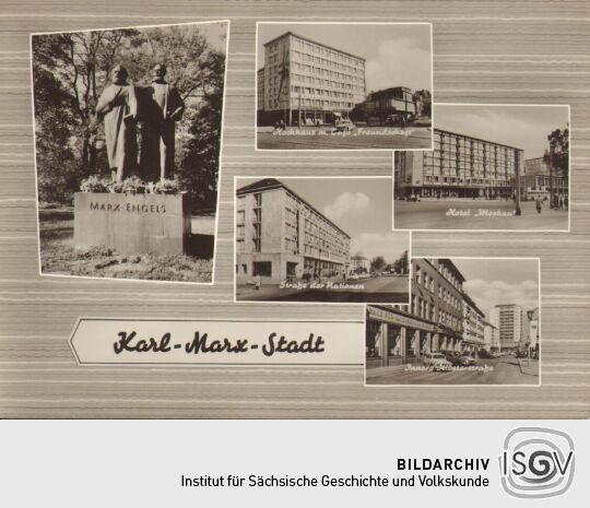 Postkarte: Karl-Marx-Stadt