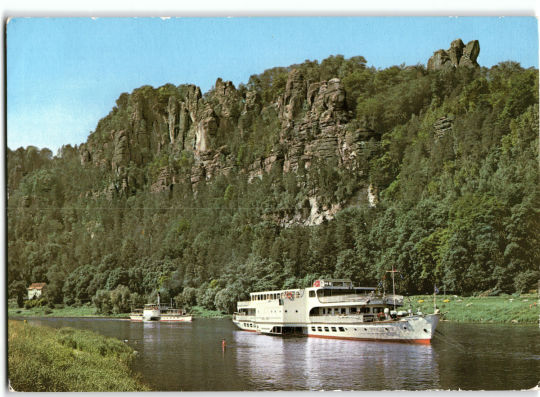 Postkarte 'Sächsische Schweiz, An der Bastei'