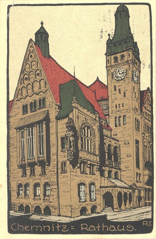 Kunstpostkarte aus Chemnitz