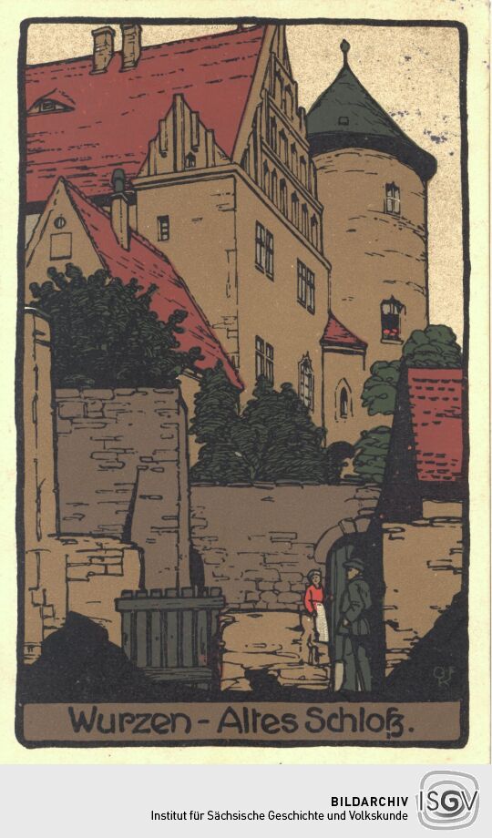 Postkarte: "Wurzen - Altes Schloss"
