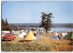 Postkarte 'Greifenbachstauweiher mit Campingplatz'