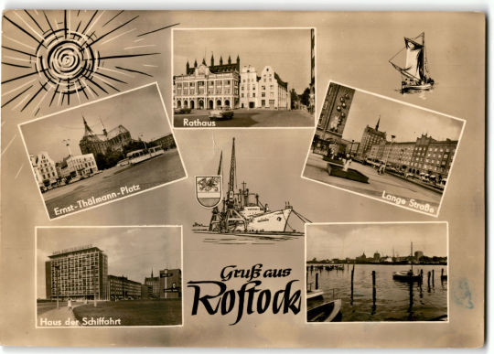 Postkarte 'Gruß aus Rostock'