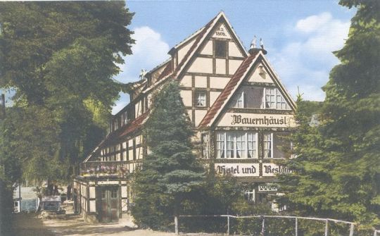 Postkarte: Bauernschänke Pötzscha, Sächsische Schweiz