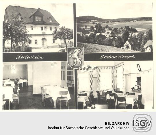 Postkarte: Ferienheim der "Habämfa" (VEB Bäckereimaschinenbau Halle), Bockau
